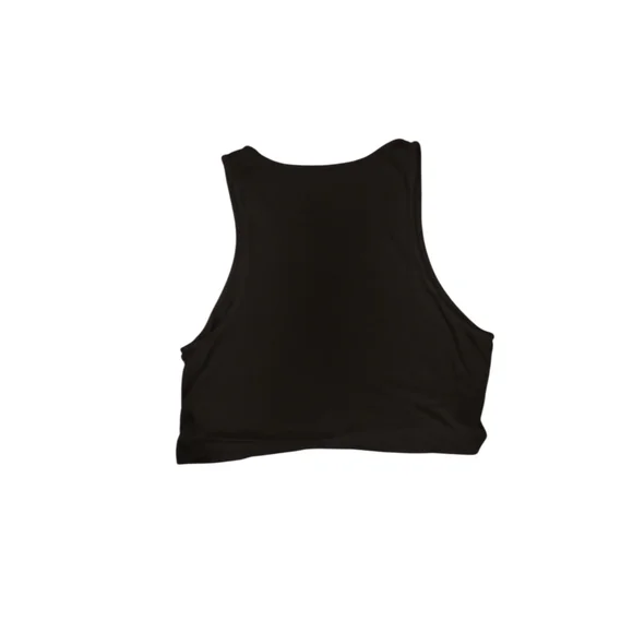 Freeze Black I WOKE UP LIKE THIS Tank/Crop Top with Pink Lip Design Size Large - Picture 2 of 3